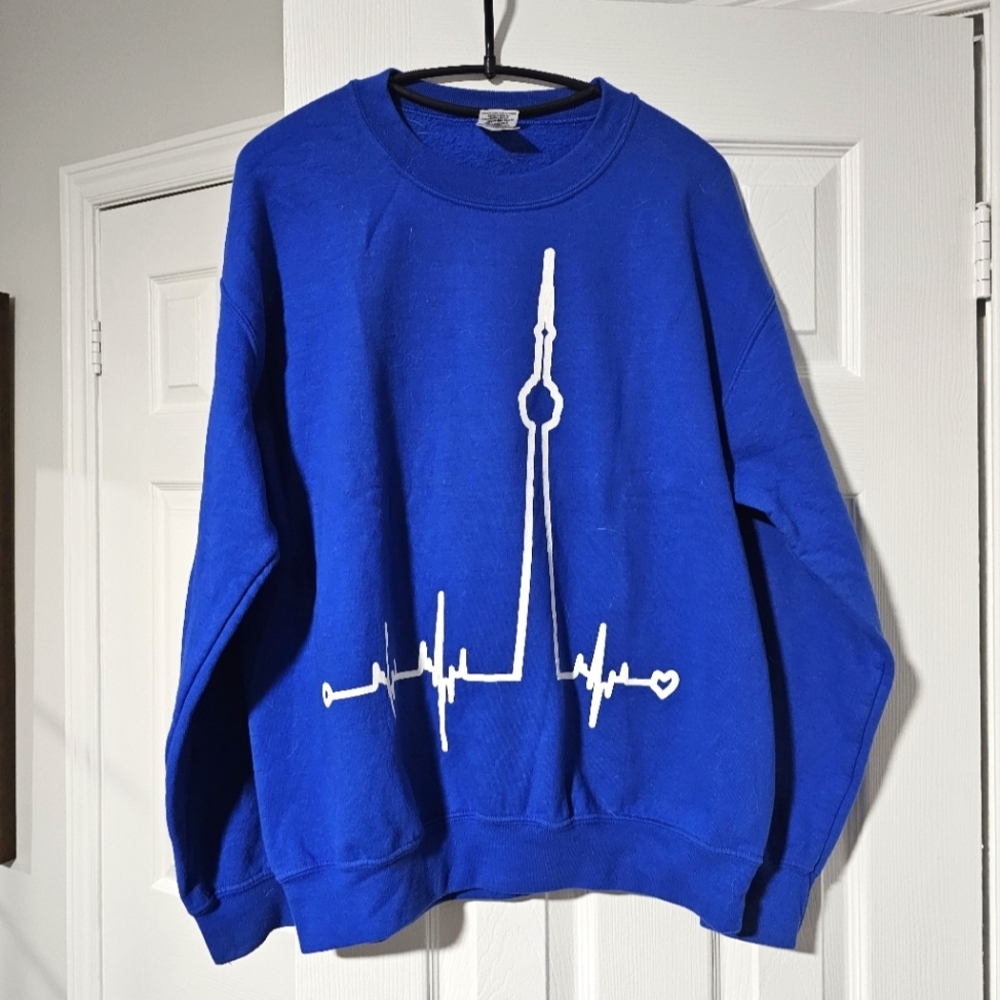 Blue Toronto CN tower Sweater